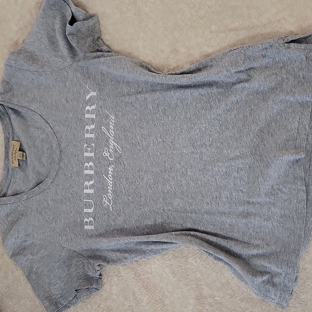 Burberry Heather Gray Logo Tee